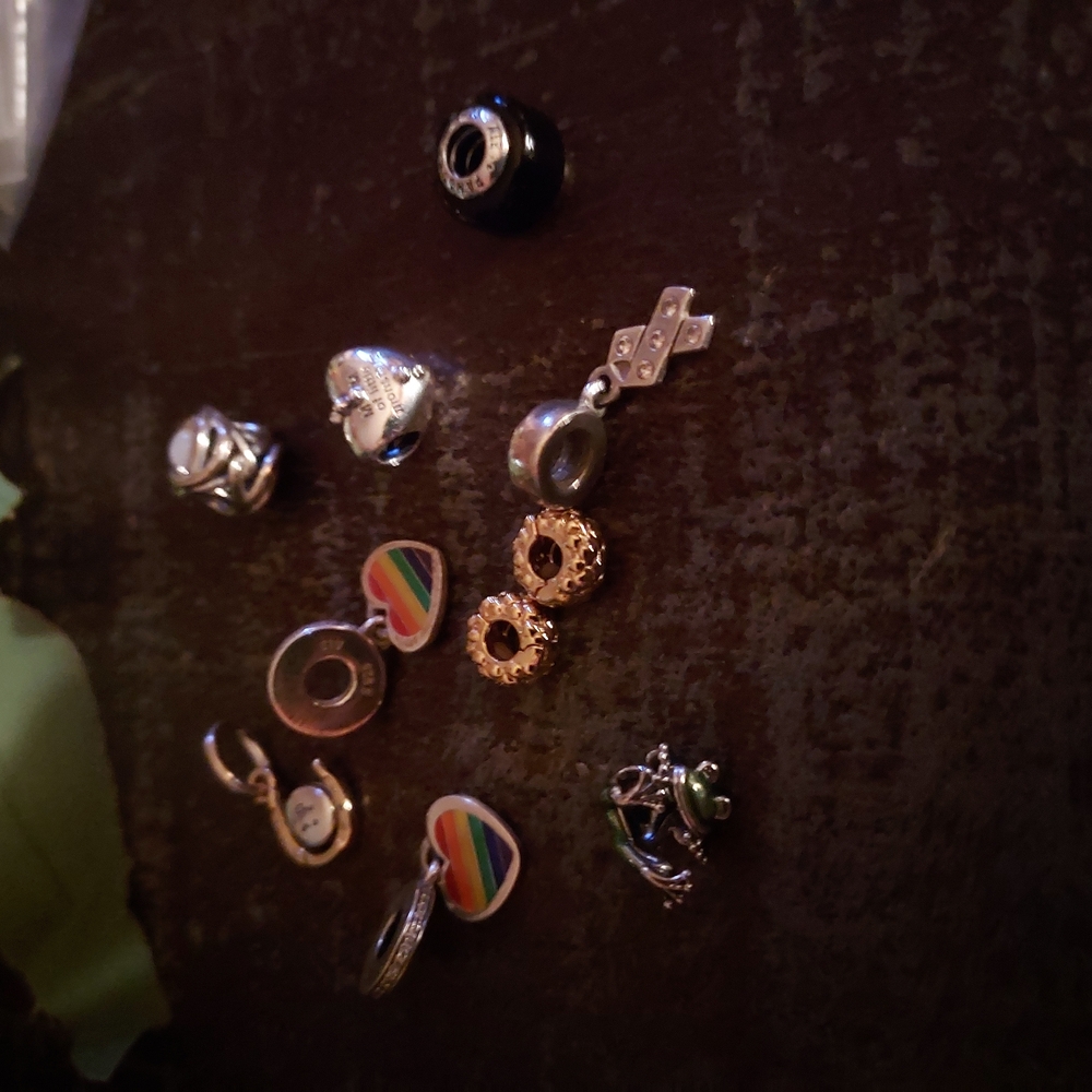 Colorful Charm Set with Silver Accents
